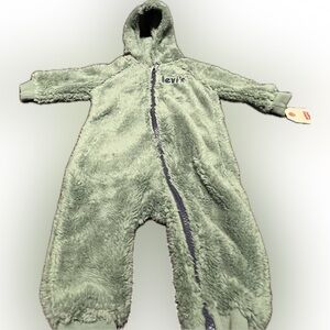 Levi's Sherpa Full Zip Long Sleeve Baby Coveralls Size 6 months